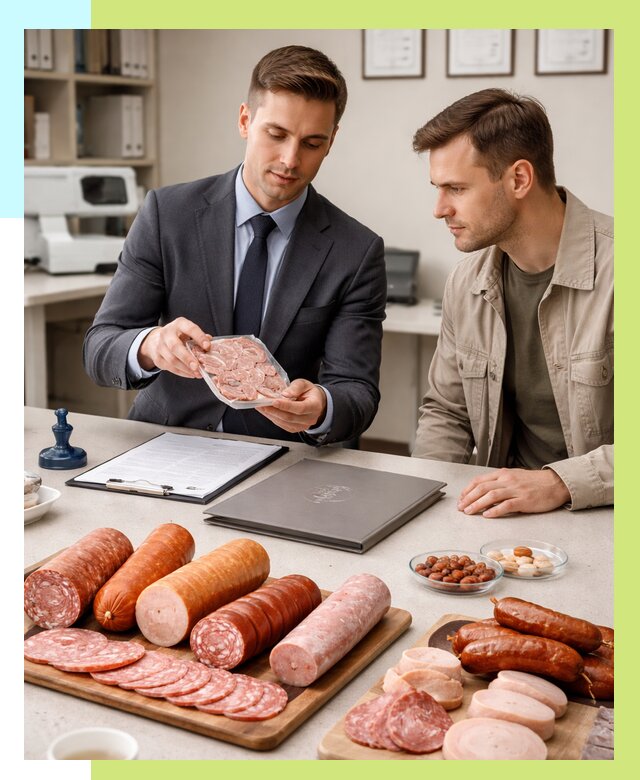 Сертификация колбасных изделий в Новочеркасске от 7676 р. | Алешин-Нвч