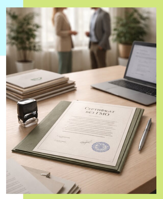 Сертификат без ГМО в Новочеркасске от 7676 р. оформить срочно Алешин-Нвч